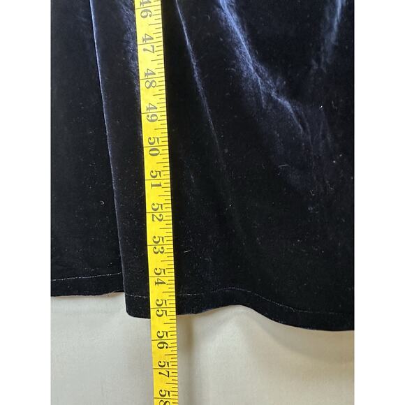 REVELRY Velvet Bridesmaid Dress in Deep Blue Women's Size 16 Faux Wrap. - Picture 15 of 16